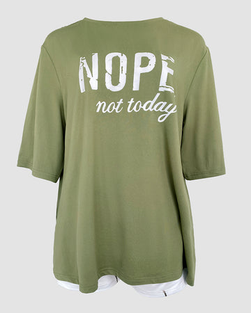 2 Pieces Outfit Letter Print Round Neck Short Sleeve Top and Casual Tie Dye Print Shorts Set